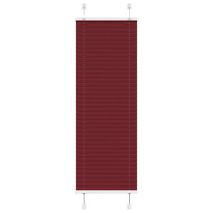 vidaXL Plissé rolgordijn 45x150 cm stofbreedte 44,4 cm bordeauxrood