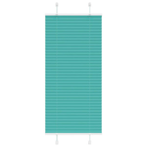 vidaXL Plissé rolgordijn 55x150 cm stofbreedte 54,4 cm petrol groen