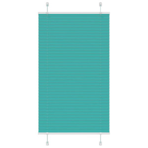 vidaXL Plissé rolgordijn 75x150 cm stofbreedte 74,4 cm petrol groen