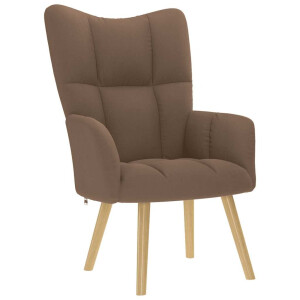 vidaXL Relaxstoel stof bruin