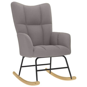 vidaXL Schommelstoel stof taupe