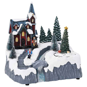 vidaXL Kerstdorp Multikleur 20.5 x 17 x 21 cm Kunststof