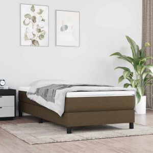 vidaXL Pocketveringmatras voor kinderen medium 80x160 cm stof donkerbruin