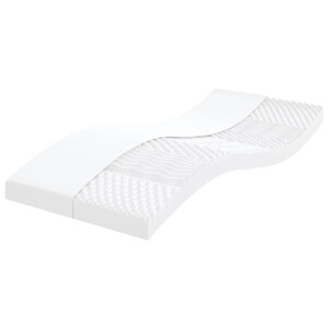 vidaXL Schuimmatras 7 zones hardheid 20 ILD 90x210 cm wit