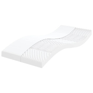 vidaXL Schuimmatras 7 zones hardheid 20 ILD 100x210 cm wit