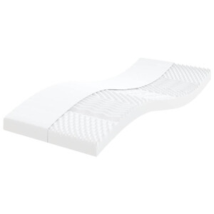 vidaXL Schuimmatras 7 zones hardheid 20 ILD 90x220 cm wit