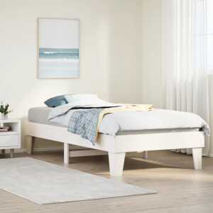 vidaXL Bedframe zonder matras massief grenenhout wit 140x200 cm