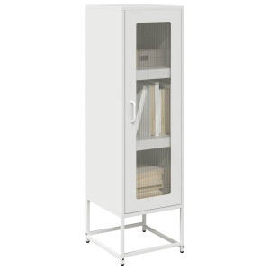 vidaXL Hoge kast 36x39x123 cm koudgewalst staal wit