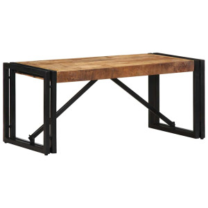 vidaXL Salontafel 80x40x35 cm massief ruw mangohout