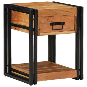 vidaXL Nachtkastje 2 pcs Bruin 40 x 40 x 50 cm Massief Acaciahout