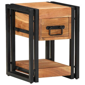 vidaXL Nachtkastje 2 pcs Bruin 30 x 30 x 40 cm Massief Acaciahout
