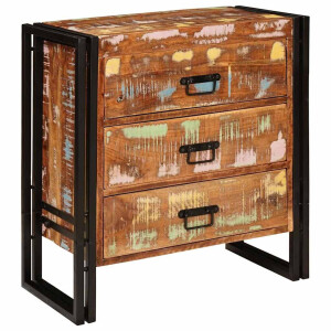 vidaXL Dressoir met lade Bruin 66 x 33 x 70 cm massief gerecycled hout