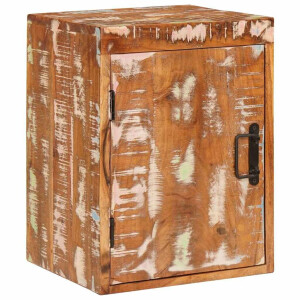 vidaXL Nachtkastje Bruin 35 x 33 x 48 cm Massief Gerecycled Hout