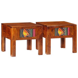 vidaXL Nachtkastje 2 st 40x40x36 cm massief acaciahout