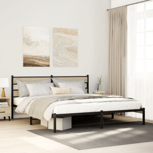 vidaXL Bedframe zonder matras metaal sonoma eikenkleurig 180x200 cm