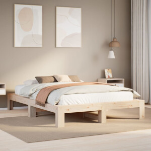 vidaXL Bedframe zonder matras massief grenenhout 150x200 cm