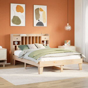 vidaXL Bedframe zonder matras massief grenenhout 140x190 cm