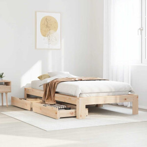 vidaXL Bedframe zonder matras massief grenenhout 90x200 cm