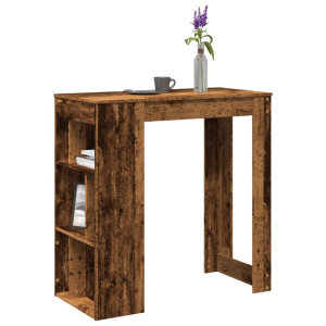 vidaXL Bartafel met rekken 102x50x103,5 cm bewerkt hout oud houtkleur