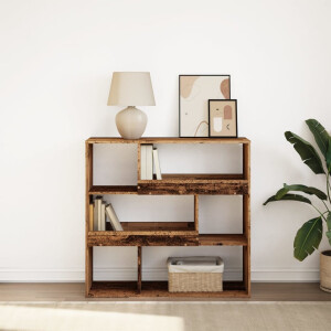 vidaXL Boekenkast / kamerscherm 100x33x94,5 cm oud houtkleurig