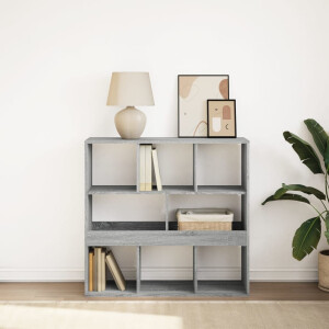 vidaXL Boekenkast/kamerscherm 100x33x94,5 cm grijs sonoma eiken