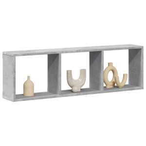 vidaXL Wandkast 100x16x30 cm bewerkt hout betongrijs