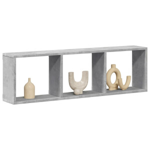 vidaXL Wandkast 100x16x30 cm bewerkt hout betongrijs