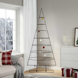 vidaXL | Metalen kerstboom | met standaard 210 cm Poedergecoat staal