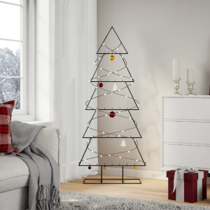 vidaXL Kerstdecoratie kerstboom 150 cm metaal zwart