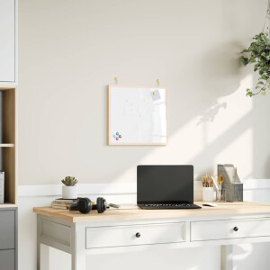 vidaXL Magnetisch whiteboard met massief grenenhouten frame 40x40 cm