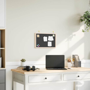vidaXL Krijtbord met massief grenenhouten frame 40x30 cm zwart