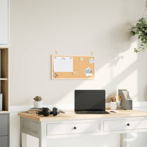 vidaXL Bord in kurk met massief grenenhouten frame 60x30 cm