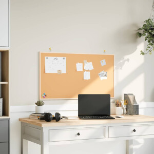 vidaXL Kurkbord met massief grenenhouten frame 100x55 cm