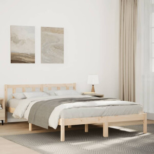 vidaXL Bedframe extra lang zonder matras massief grenenhout 140x220 cm