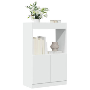 vidaXL Hoge kast 63x33x100 cm bewerkt hout wit