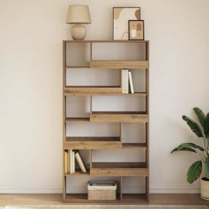 vidaXL Boekenkast 100x33x187,5 cm bewerkt hout artisanaal eikenkleurig