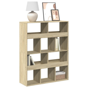 vidaXL Boekenkast 100x33x125,5 cm bewerkt hout sonoma eikenkleurig