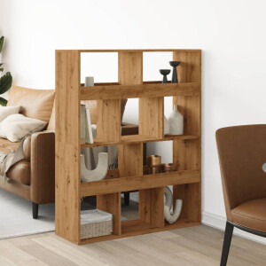 vidaXL Kamerscherm 100x33x125,5 cm bewerkt hout artisanaal eikenkleur