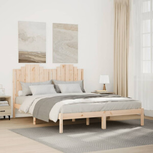vidaXL Bedframe extra lang zonder matras massief hout 140x210 cm