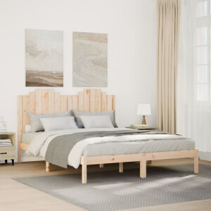 vidaXL Bedframe extra lang zonder matras massief hout 140x220 cm
