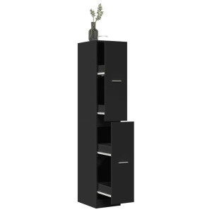 vidaXL Apothekerskast 30x41x174,5 cm bewerkt hout zwart
