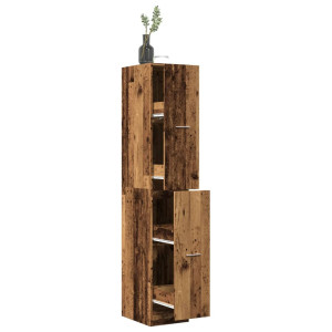 vidaXL Apothekerskast 30x41x174,5 cm bewerkt hout oud houtkleurig