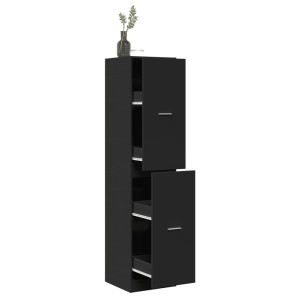 vidaXL Apothekerskast 40x41x174,5 cm bewerkt hout zwart