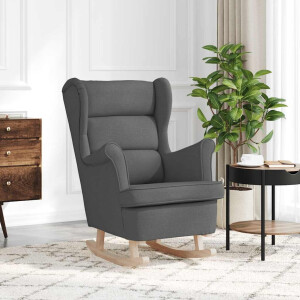 vidaXL Schommelstoel 74x90x102 cm stof donkergrijs