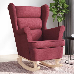 vidaXL Schommelstoel 74x90x102 cm stof wijnrood
