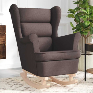 vidaXL Schommelstoel 74x90x102 cm stof donkerbruin