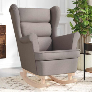 vidaXL Schommelstoel 74x90x102 cm stof taupe