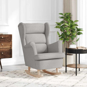 vidaXL Schommelstoel 74x90x102 cm stof wolkengrijs