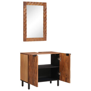 vidaXL Badkamer Sets 2 pcs Acacia Bruin Winish Massief Mango Hout