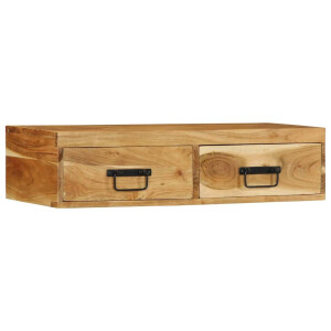vidaXL Tv-meubel wandmontage 80x30x19 cm massief acaciahout
